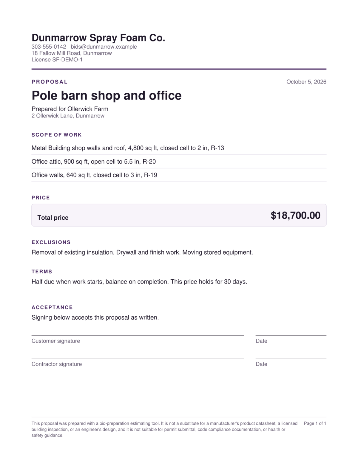 The full proposal page
